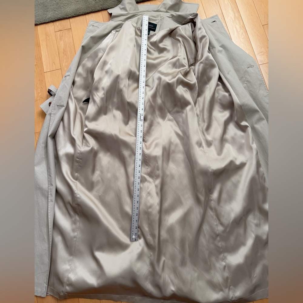 Women’s Lauren FULL LENGTH Ralph Lauren Trench Coat 🧥 size Medium in EUC - Picture 10 of 12